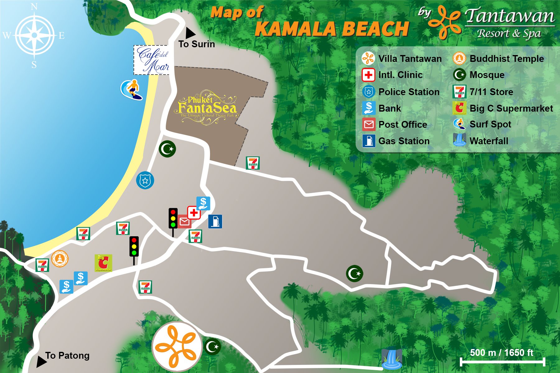 Map of Kamala Beach Phuket
