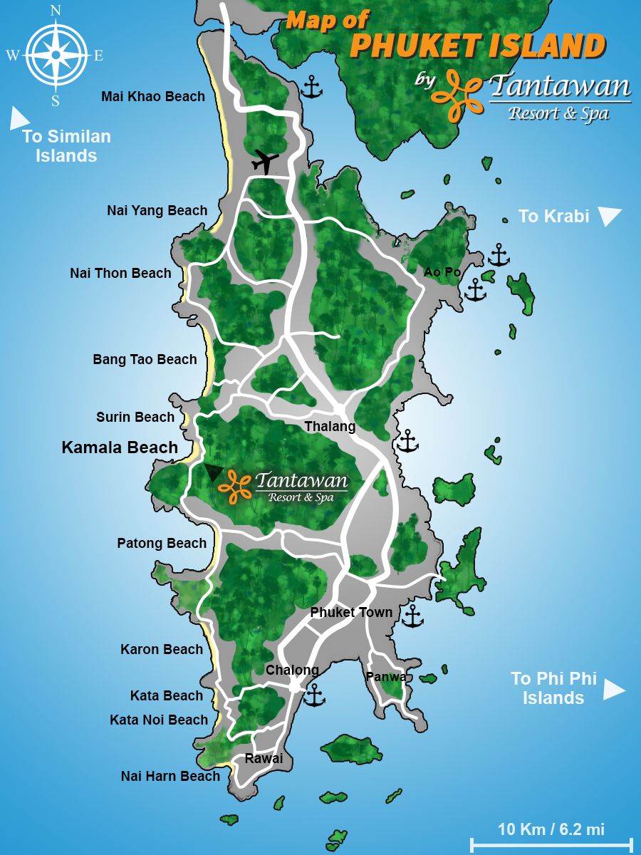 Map of Phuket Island