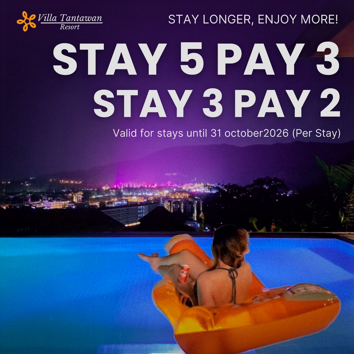 Stay 5 and Pay 3 Stay 5 and Pay 3